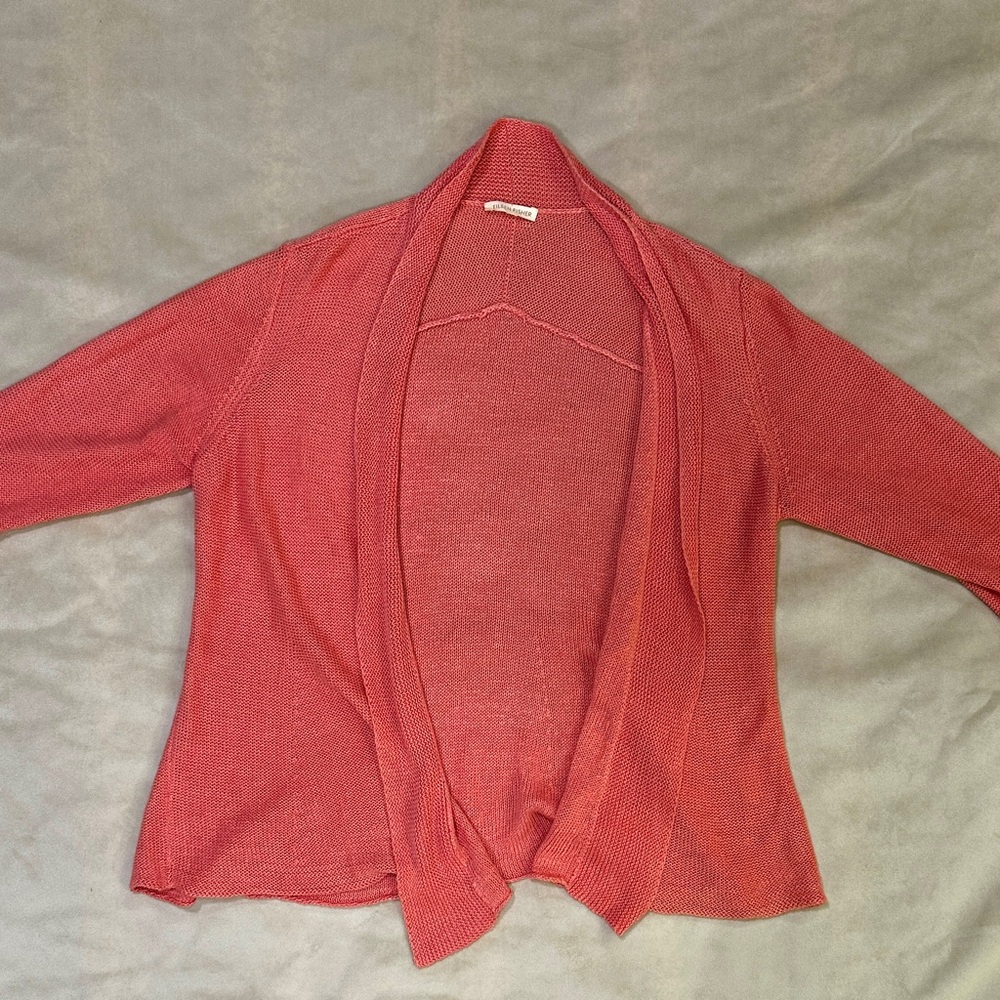 Eileen Fisher 100% Hemp Cardigan | Sustainable Knit | Eco-Friendly Layer
